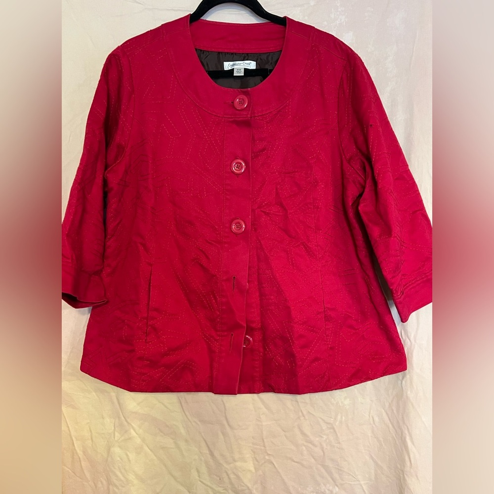 Coldwater Creek Vibrant Red Jacket